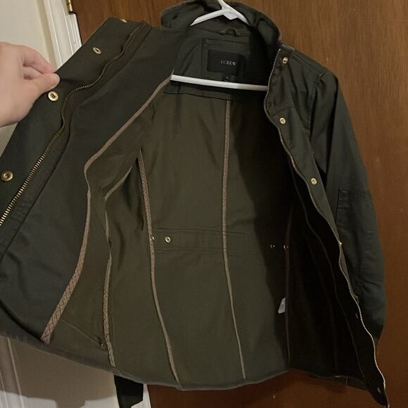 J Crew waxed twill jacket Olive green - Picture 6 of 11